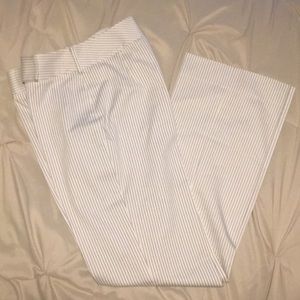 Black and White Pinstripe Trousers